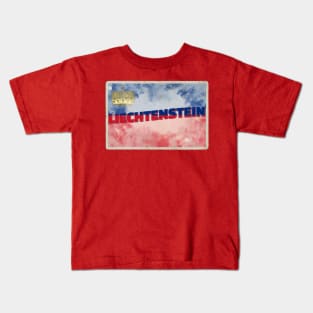 Liechtenstein Vintage style retro souvenir Kids T-Shirt